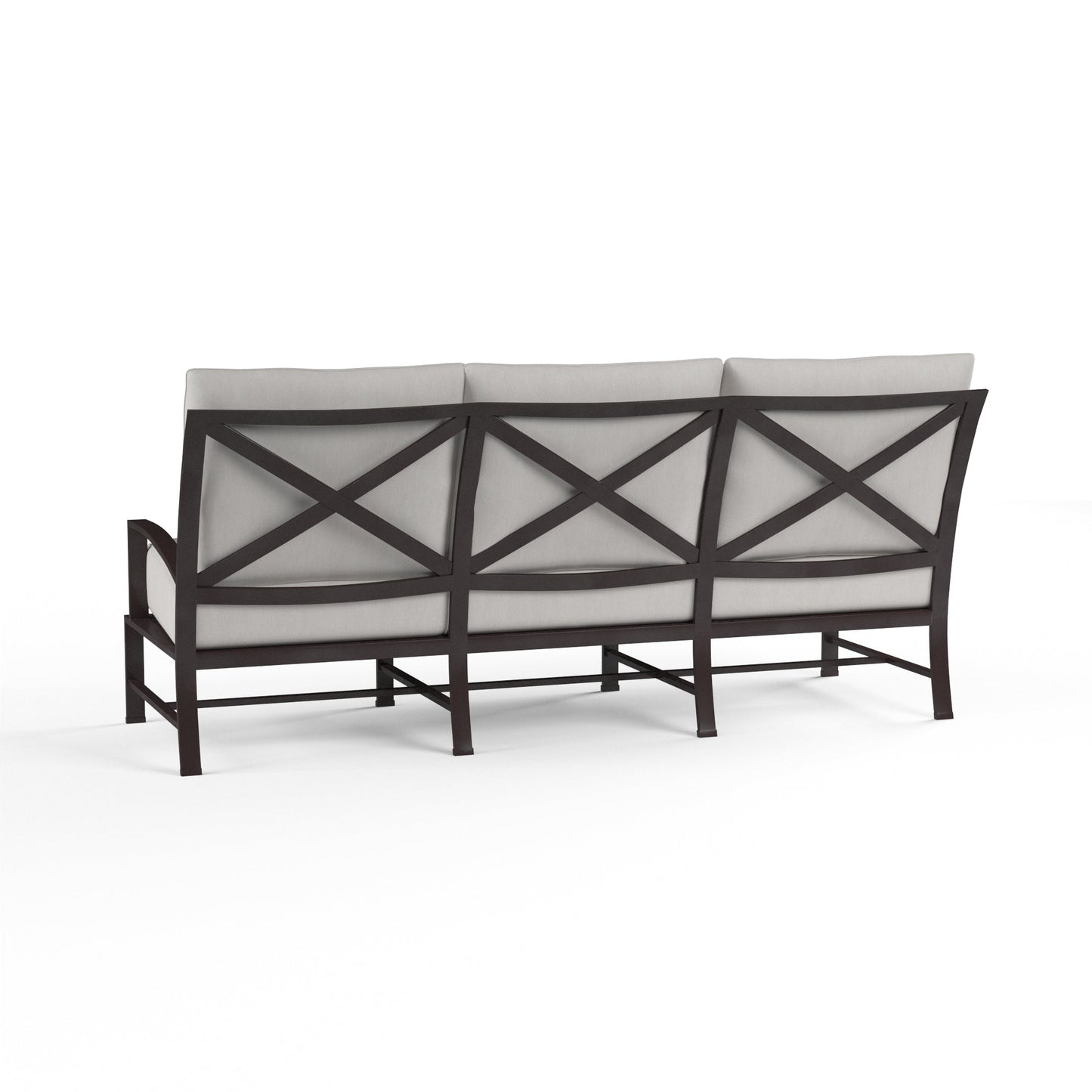 La Jolla Sofa in Canvas Flax w/ Self Welt - Espresso | Sunset West - SW401-23-FLAX-STKIT