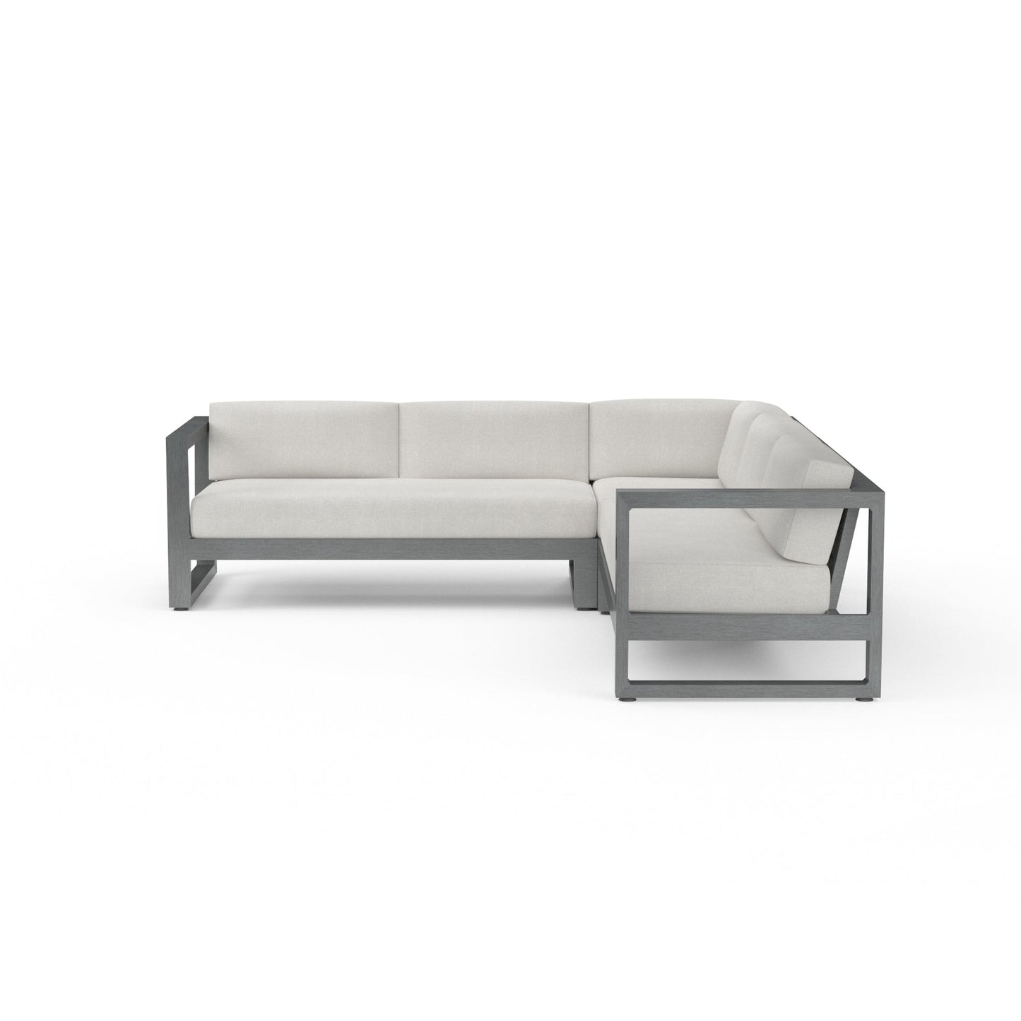 Redondo Sectional in Cast Silver, No Welt - Slate | Sunset West - SW3801-SEC-SLV-STKIT