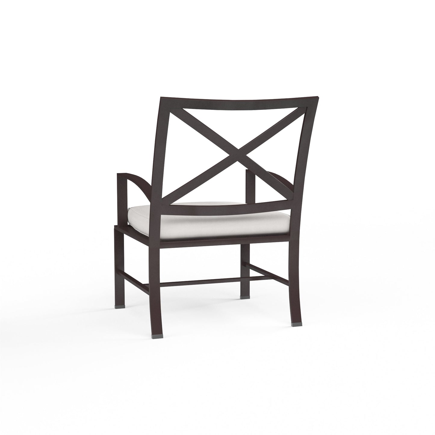 La Jolla Dining Chair in Canvas Flax w/ Self Welt - Espresso | Sunset West - SW401-1-FLAX-STKIT