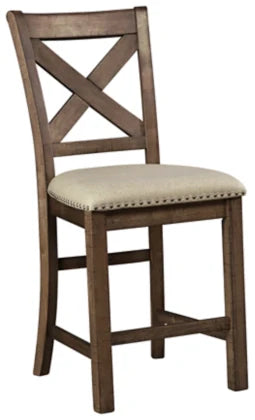 Lawrence Counter Height WoodBack Barstool x2