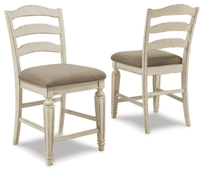 Georgia Counter Height Ladder Back Stool X2