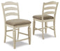 Georgia Counter Height Ladder Back Stool X2