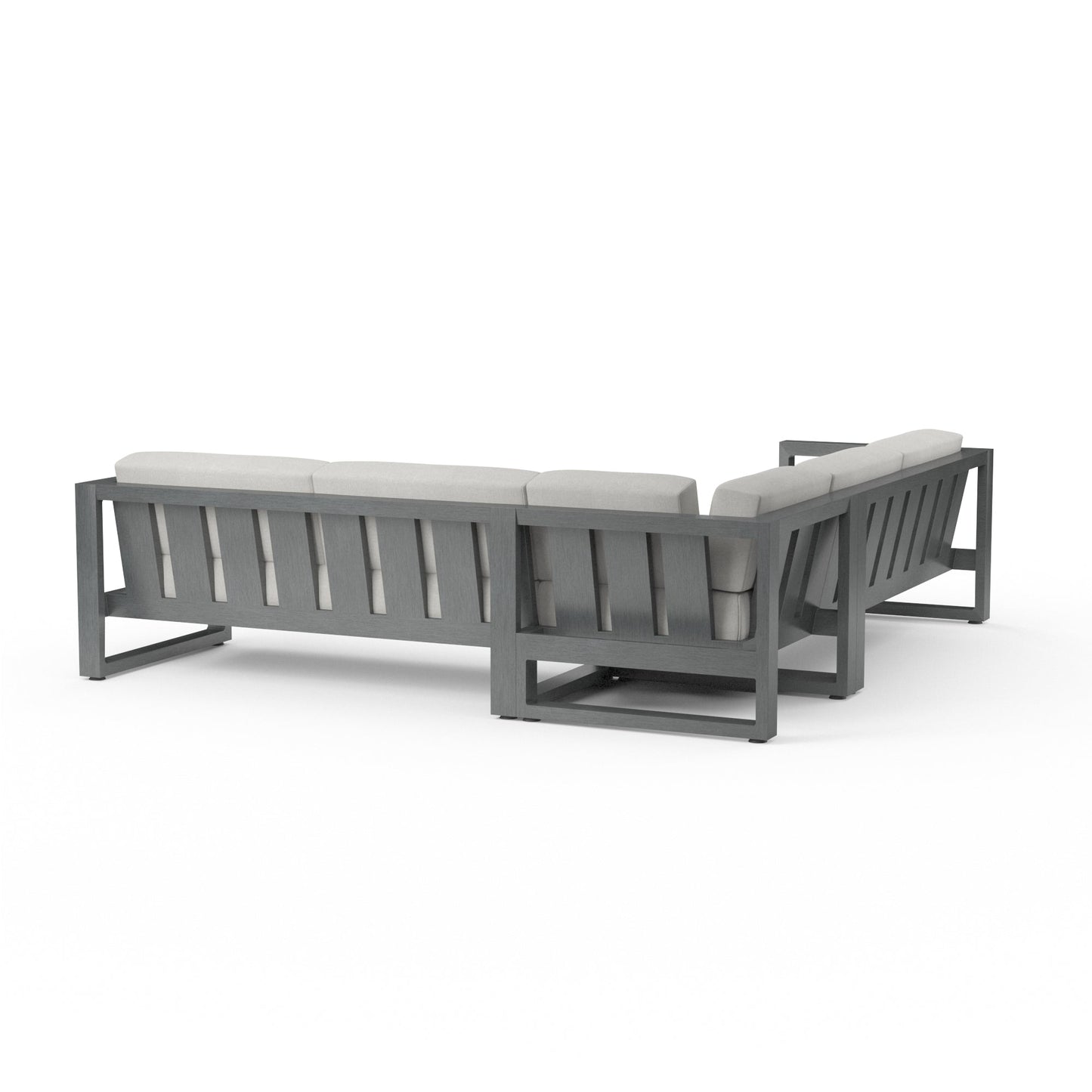 Redondo Sectional in Cast Silver, No Welt - Slate | Sunset West - SW3801-SEC-SLV-STKIT