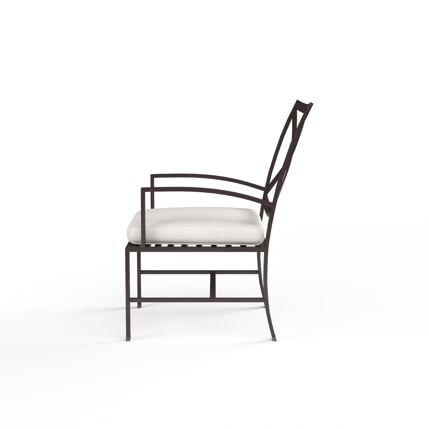 La Jolla Dining Chair in Canvas Flax w/ Self Welt - Espresso | Sunset West - SW401-1-FLAX-STKIT