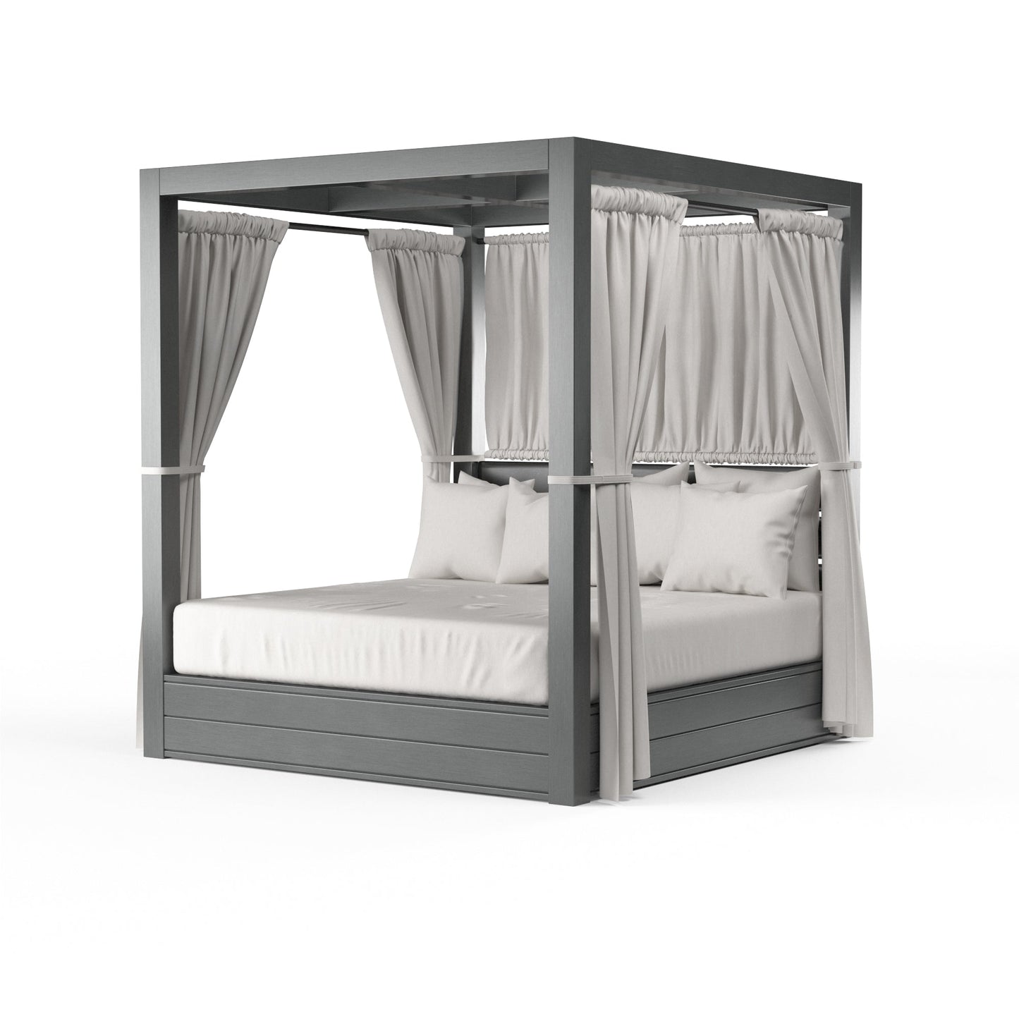 Redondo Resort King Day Bed in Cast Silver, No Welt - Slate | Sunset West - SW3801-DB-SLVR-STKIT