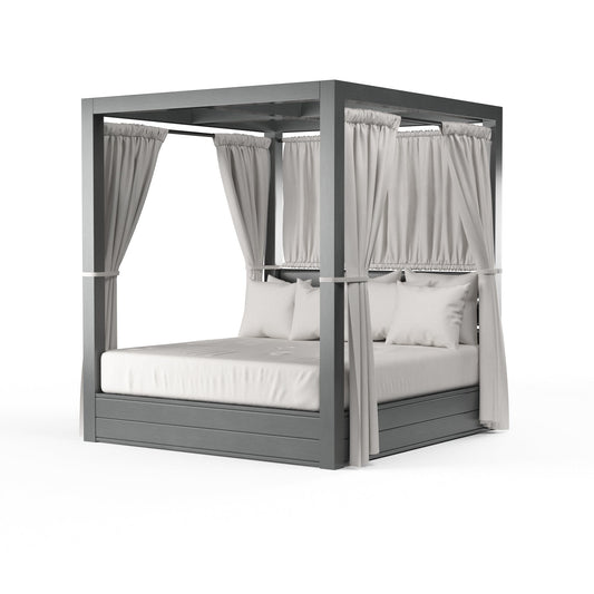 Redondo Resort King Day Bed in Cast Silver, No Welt - Slate | Sunset West - SW3801-DB-SLVR-STKIT