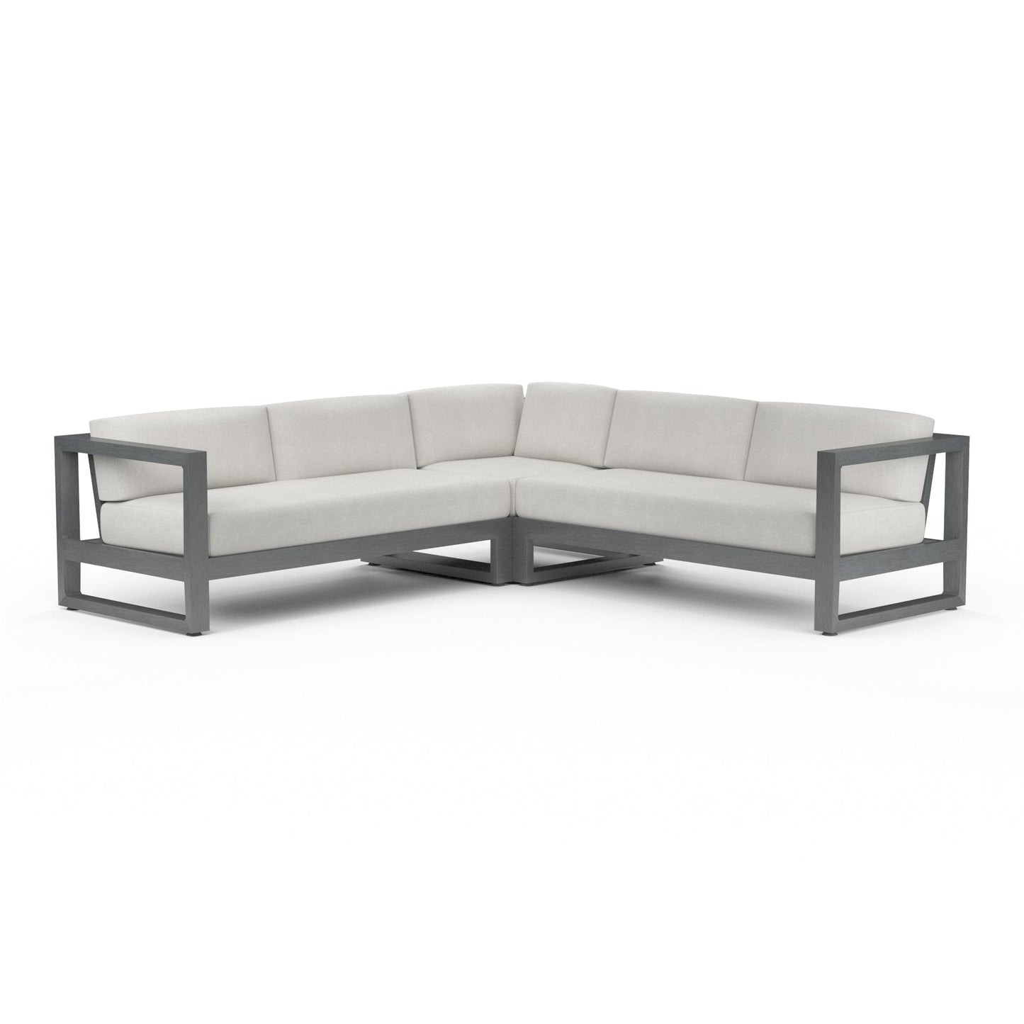 Redondo Sectional in Cast Silver, No Welt - Slate | Sunset West - SW3801-SEC-SLV-STKIT
