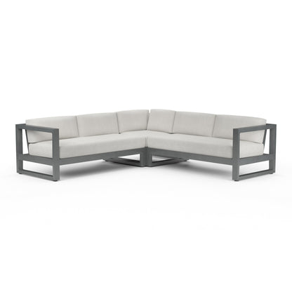 Redondo Sectional in Cast Silver, No Welt - Slate | Sunset West - SW3801-SEC-SLV-STKIT