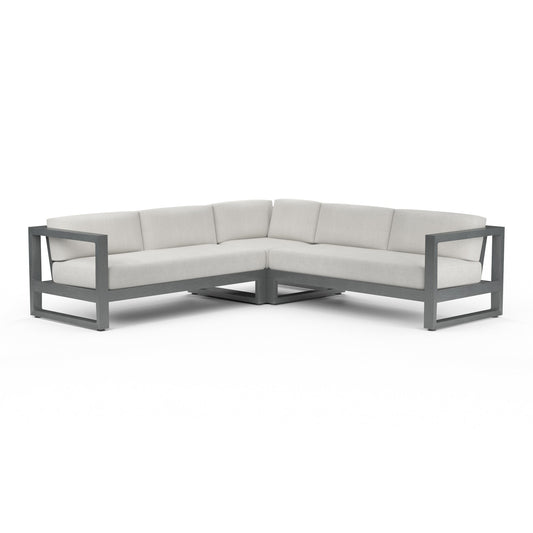 Redondo Sectional in Cast Silver, No Welt - Slate | Sunset West - SW3801-SEC-SLV-STKIT
