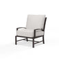 La Jolla Club Chair in Canvas Flax w/ Self Welt - Espresso | Sunset West - SW401-21-FLAX-STKIT