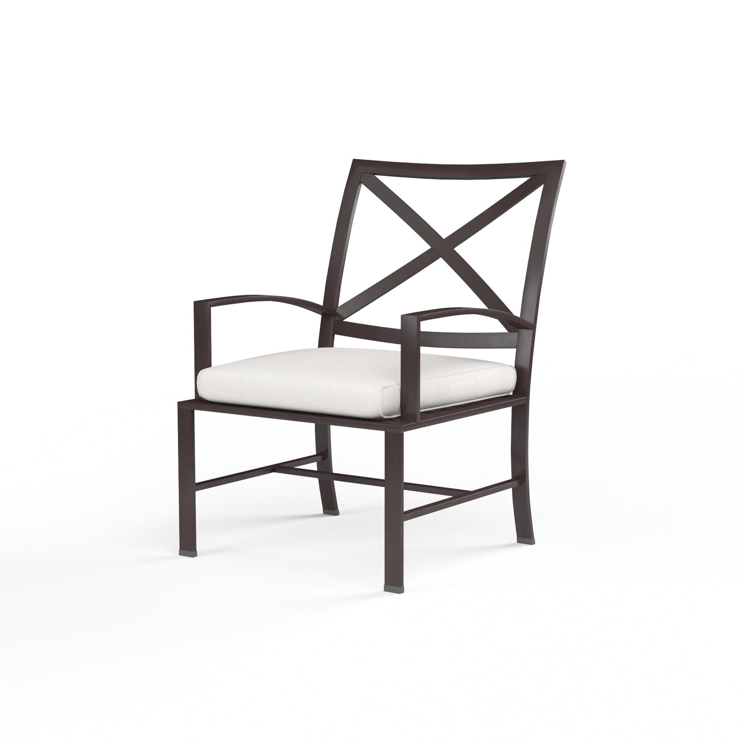 La Jolla Dining Chair in Canvas Flax w/ Self Welt - Espresso | Sunset West - SW401-1-FLAX-STKIT